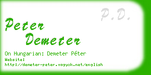 peter demeter business card
